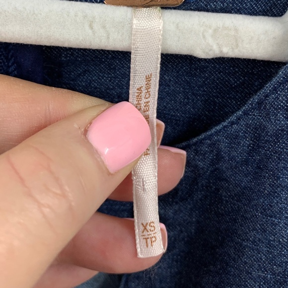 Free People Karmen Denim Tie Belt Mini Dress Sz XS - Picture 8 of 12